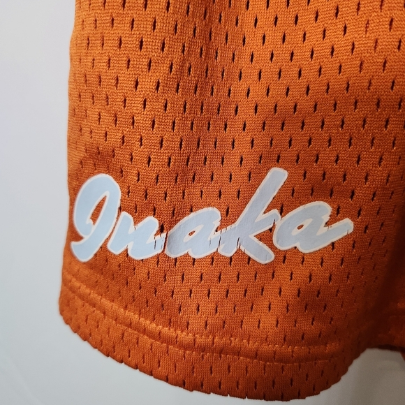 Inaka Power Orange White Mesh Athletic Shorts - Picture 4 of 6